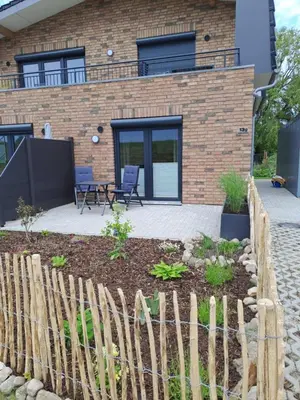 Ein Garten an der Unterkunft Ferienwohnung Watt n Deichblick