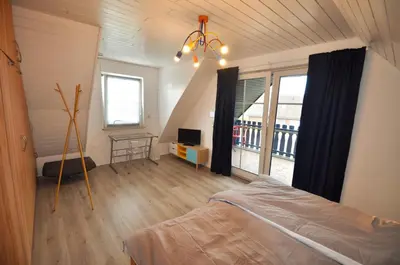 Ein Bett oder Betten in einem Zimmer der Unterkunft Ferienhaus Seeperle