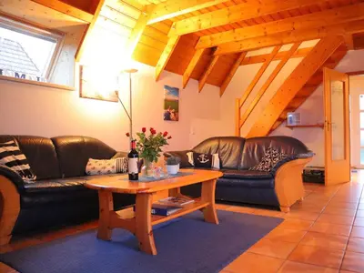 Ein Sitzbereich in der Unterkunft Ferienhaus MoinMoin