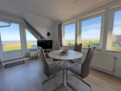 TV/Unterhaltungsangebot in der Unterkunft Meerblick Apartment Nordseeperle 11