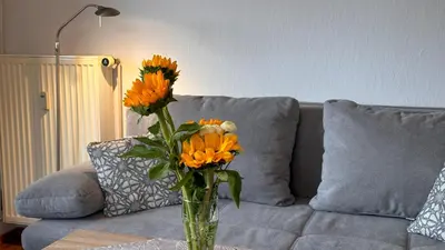 Ein Sitzbereich in der Unterkunft Nige Ooge FeWo 10
