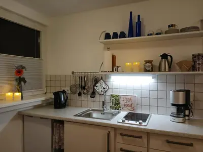 Küche/Küchenzeile in der Unterkunft Fewo Muschel