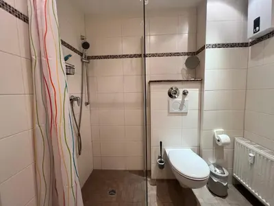 Ein Badezimmer in der Unterkunft Kleiner Mövenschiß