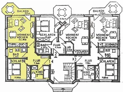 Grundriss der Unterkunft Haus Nordseewind XL - Apartment 1