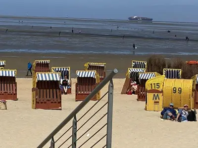 Ein Strand an oder in der Nähe des Ferienhauses