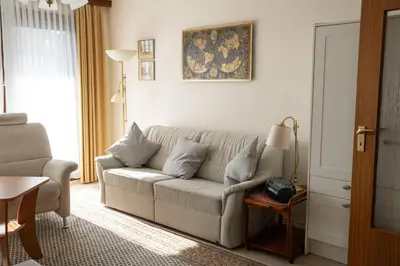 Ein Sitzbereich in der Unterkunft Schloß Am Meer - Wohnung 26