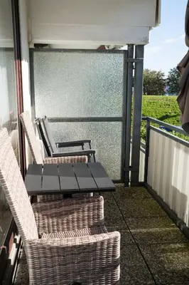 Ein Balkon oder eine Terrasse in der Unterkunft Schloß Am Meer - Wohnung 26
