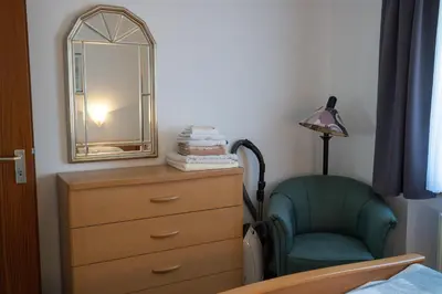 Ein Bett oder Betten in einem Zimmer der Unterkunft Schloß Am Meer - Wohnung 35