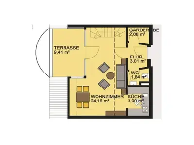 Grundriss der Unterkunft luxury holiday apartment Duhnenblick