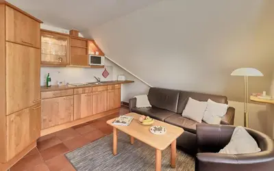 Küche/Küchenzeile in der Unterkunft Elbstrom, Ferienwohnung 27