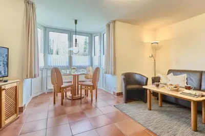 TV/Unterhaltungsangebot in der Unterkunft Elbstrom, Ferienwohnung 1