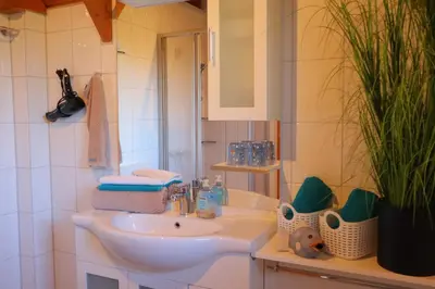 Ein Badezimmer in der Unterkunft Ferienhaus Haase