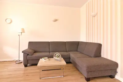 Ein Sitzbereich in der Unterkunft Ferienwohnungen Reimann Wohnung 4