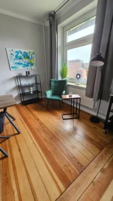 Ein Sitzbereich in der Unterkunft 3 Zimmer Balkon top möbliertes Apartment