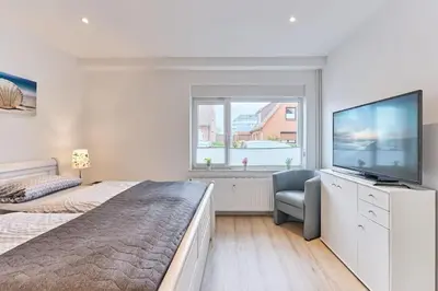 TV/Unterhaltungsangebot in der Unterkunft Direkt an der Perlebucht - Wattn' Glück by Nordic Homes