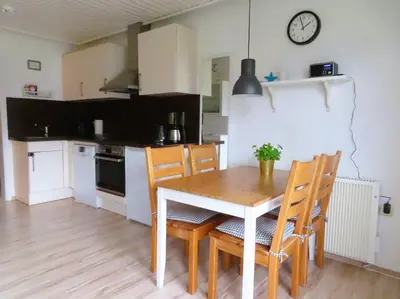 Küche/Küchenzeile in der Unterkunft Ferienwohnung Deichkate - Auszeit an der Nordsee