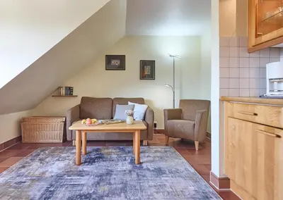 Küche/Küchenzeile in der Unterkunft Elbstrom, Ferienwohnung 21