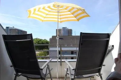 Ein Balkon oder eine Terrasse in der Unterkunft Ferienwohnung in Büsum