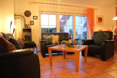 Ein Sitzbereich in der Unterkunft Villa am Meer - Casa Mia