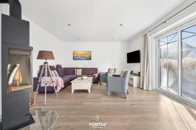 TV/Unterhaltungsangebot in der Unterkunft Ferienhaus Buhne 23