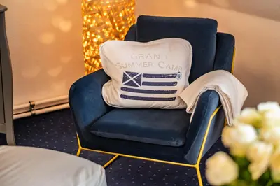 Ein Sitzbereich in der Unterkunft Haus Alleestraße Apartment 2