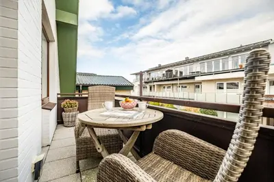 Ein Balkon oder eine Terrasse in der Unterkunft Apartment Zeppelinstraße