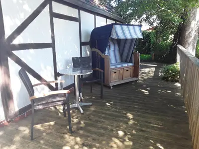 Ein Balkon oder eine Terrasse in der Unterkunft Ferienhaus Oppeln 21