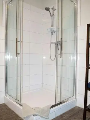 Ein Badezimmer in der Unterkunft Pfötchenparadies I