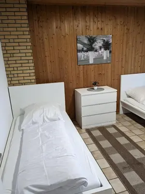 Ein Bett oder Betten in einem Zimmer der Unterkunft Monteurwohnung im Industriegebiet Brunsbüttel Süd