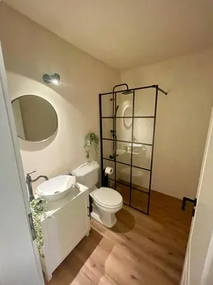 Ein Badezimmer in der Unterkunft Meerliebe