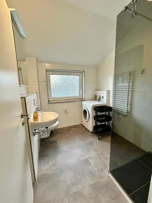 Ein Badezimmer in der Unterkunft Strandnahe Ferienwohnung Nordsee Oase Whg. 1
