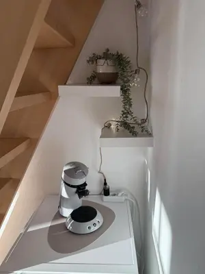 Kaffee-/Teezubehör in der Unterkunft Dat Stürboord - Nordseeblick, Pool & Sauna