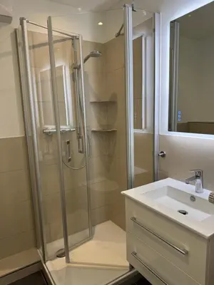 Ein Badezimmer in der Unterkunft Ferienwohnung Sky View