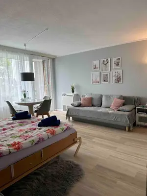 Ein Sitzbereich in der Unterkunft Apartment in Büsum, Nordzeit