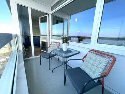 Ein Balkon oder eine Terrasse in der Unterkunft Frische Brise FeWo 12.06