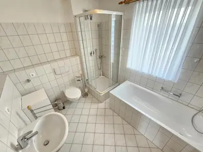 Ein Badezimmer in der Unterkunft Nordseebrandung D7.1