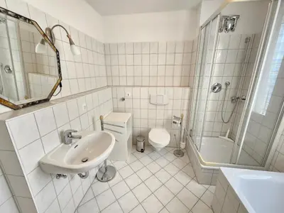 Ein Badezimmer in der Unterkunft Nordseebrandung D7.1