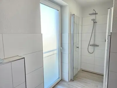 Ein Badezimmer in der Unterkunft Ferienhaus im Angerdorf
