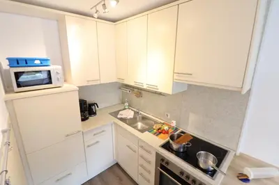 Küche/Küchenzeile in der Unterkunft Haus Frauenpreiss Wohnung 203