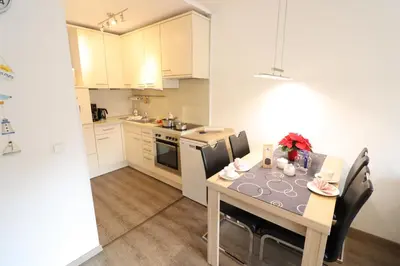 Küche/Küchenzeile in der Unterkunft Haus Frauenpreiss Wohnung 203