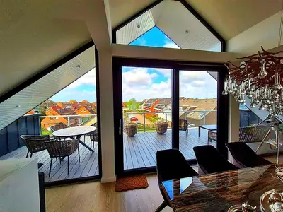 Ein Sitzbereich in der Unterkunft Inseltörn Penthouse