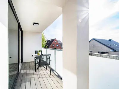 Ein Balkon oder eine Terrasse in der Unterkunft Inseltörn Wohnung 5