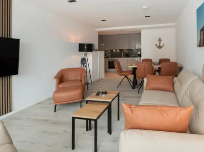 Ein Sitzbereich in der Unterkunft Inseltörn Wohnung 6