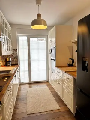 Küche/Küchenzeile in der Unterkunft Ferienhaus Sandstrand