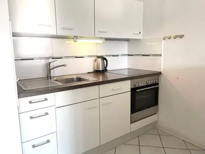 Küche/Küchenzeile in der Unterkunft Frische Brise FeWo 01.04