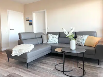 Ein Sitzbereich in der Unterkunft Seaside 53° FeWo 5