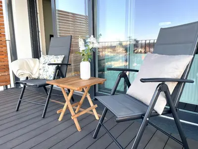 Ein Balkon oder eine Terrasse in der Unterkunft Seaside 53 Grad FeWo 5
