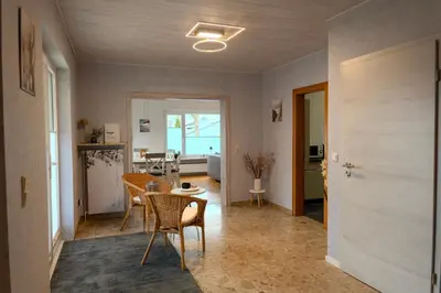 Küche/Küchenzeile in der Unterkunft Ferienwohnung Hygge und Mee-h-r