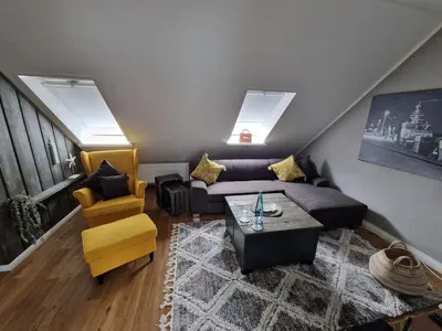 Ein Sitzbereich in der Unterkunft ToNi´s Ankerplatz Comfortable holiday residence