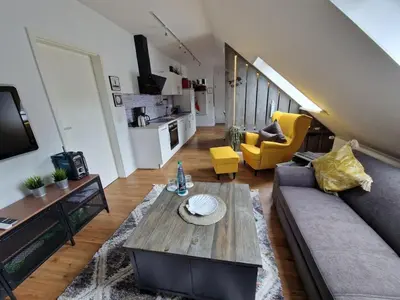 Ein Sitzbereich in der Unterkunft ToNi´s Ankerplatz Comfortable holiday residence